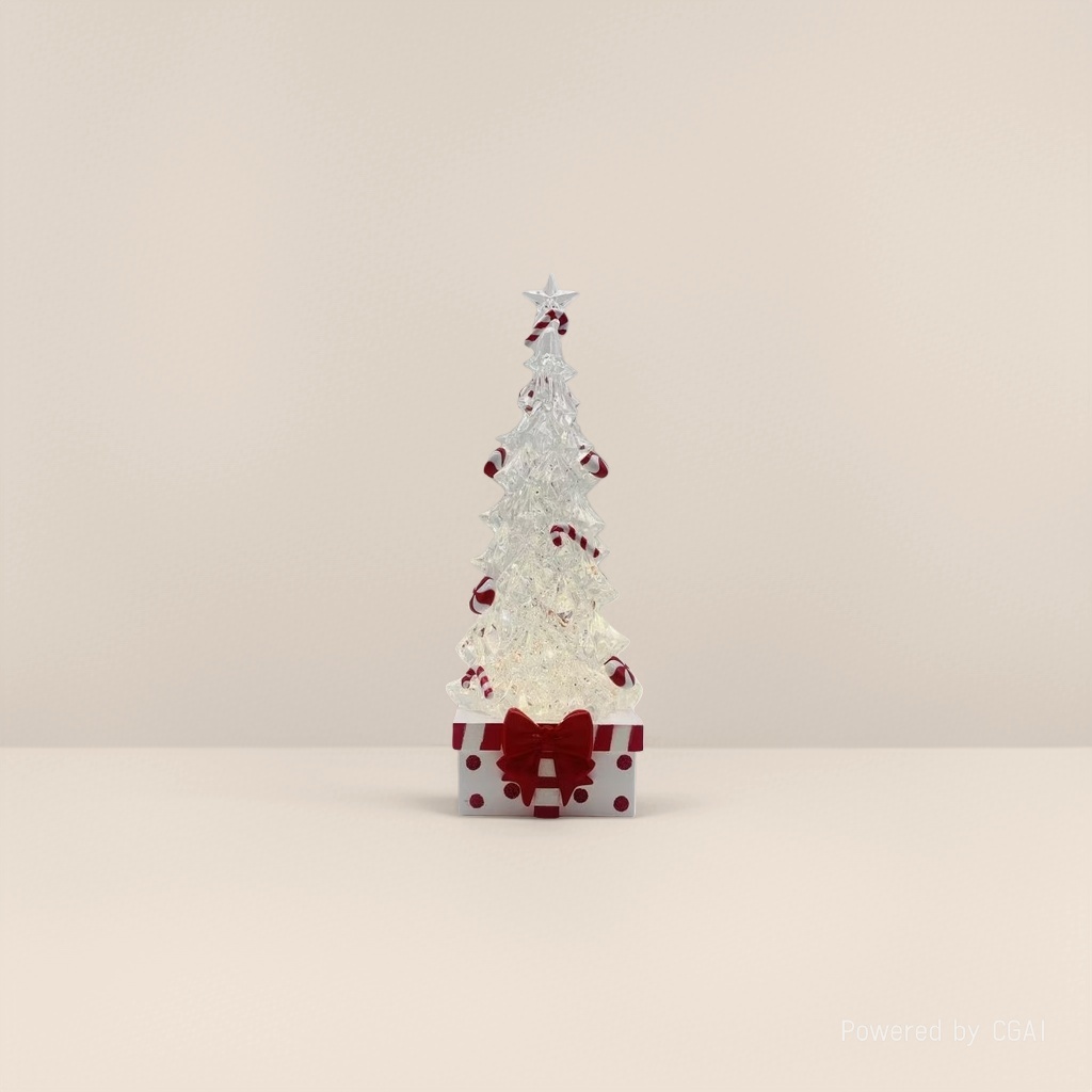 Transparente brillante árbol de navidad decoraciones navidad pequeña luz de la noche para la decoración details Picture