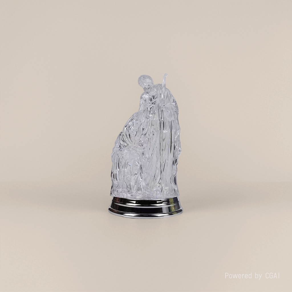 A transparent crystal handicraft of the Sagrada Familia statue, a night light decoration Specification image