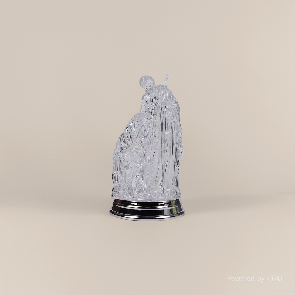 A transparent crystal handicraft of the Sagrada Familia statue, a night light decoration details Picture