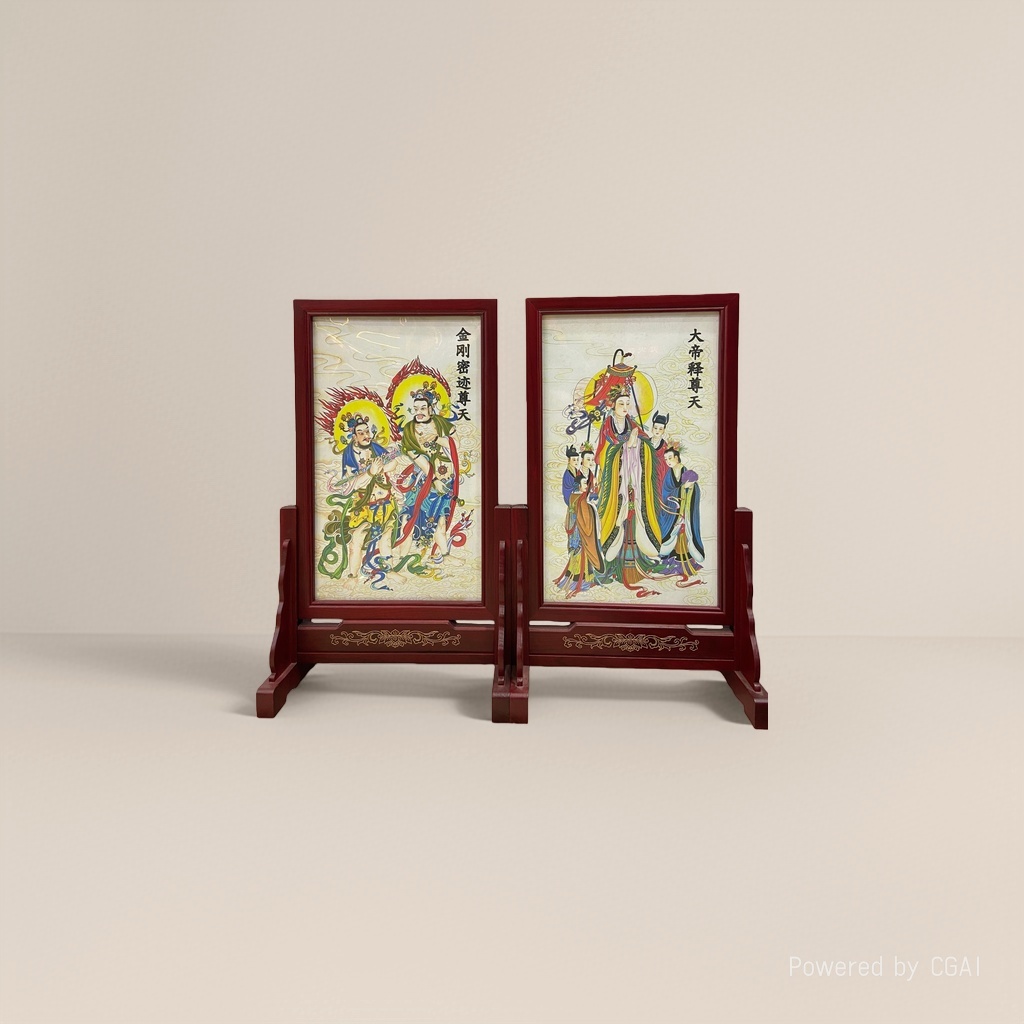 The manufacturer produces twenty-four camphor wood celestial ornaments, water and land painting decorative items, and Suzhou handcrafted silk fabric handicrafts details Picture