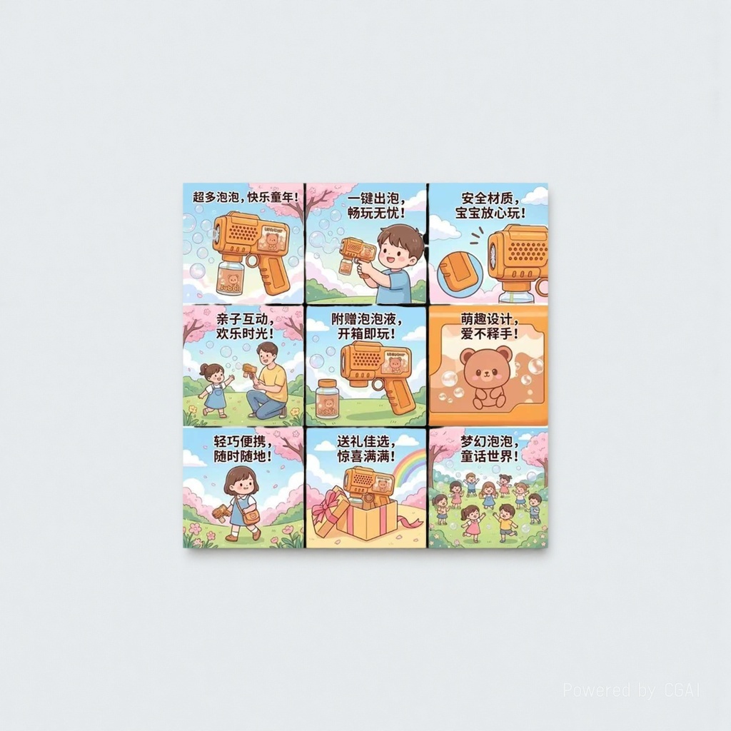 玩具/泡泡机/泡泡机儿童夏季卡通/泡泡/玩具枪产品图