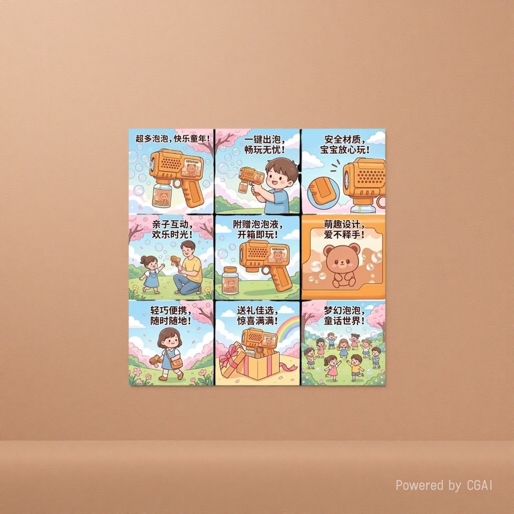 玩具/泡泡机/泡泡机儿童夏季卡通/泡泡/玩具枪细节图