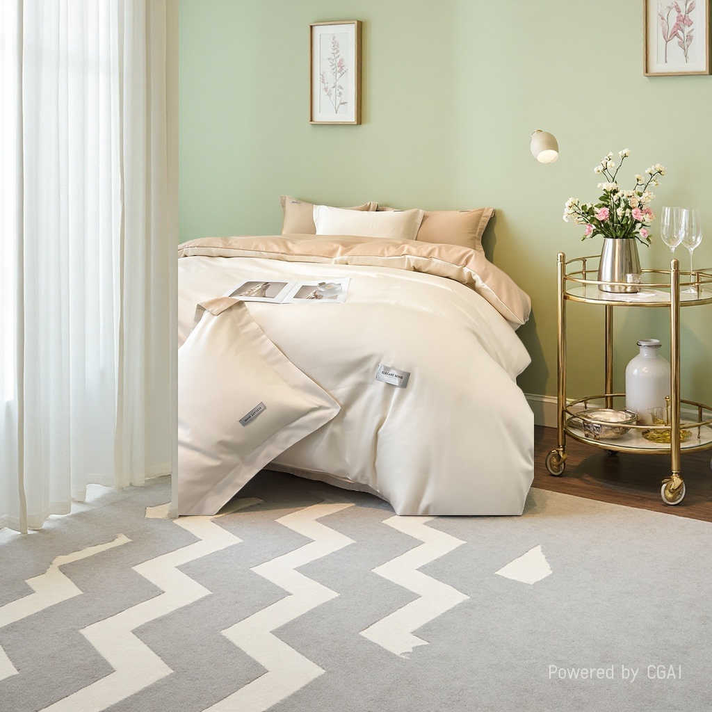 Pure cotton bedding set of four pieces, quilt set of four pieces, home textile bedding 114048347 details Picture