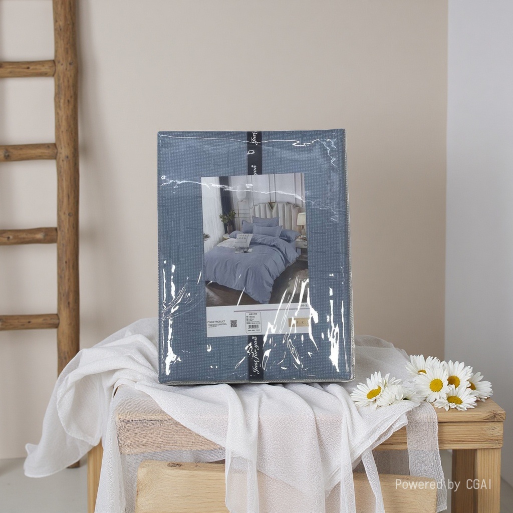 Blue checkered home textile and home decoration packaging box, bedding gift box, simple storage, ideal for giving as a gift Application Scenario