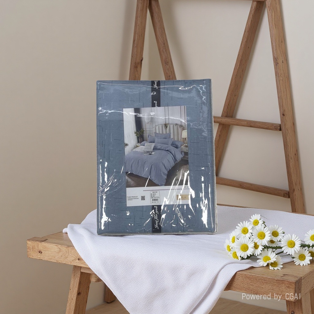 Blue checkered home textile and home decoration packaging box, bedding gift box, simple storage, ideal for giving as a gift Specification image