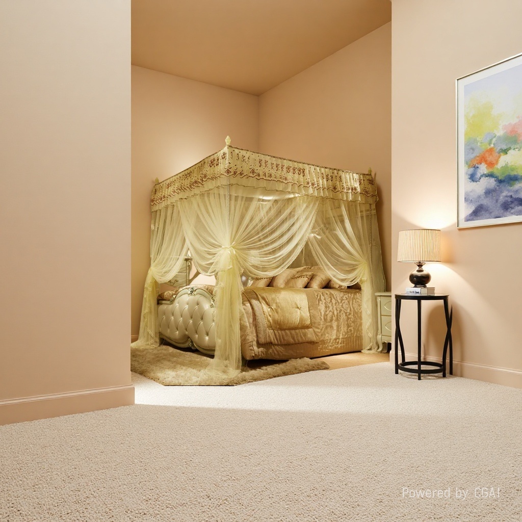 Luxurious bed curtain mosquito net, home soft anti-drop mosquito net 180g thickened and breathable Specification image