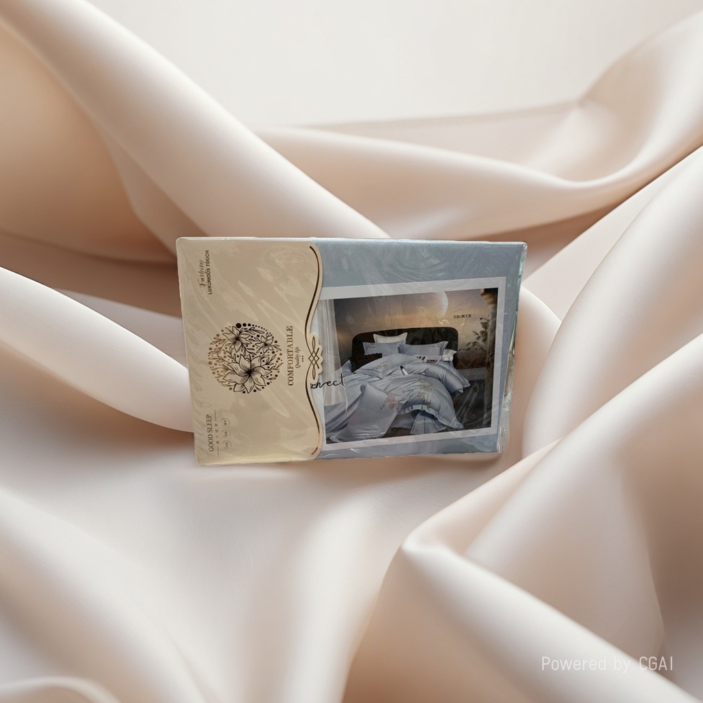 Silk four-piece set, bedding, duvet cover, bed sheet four-piece set details Picture