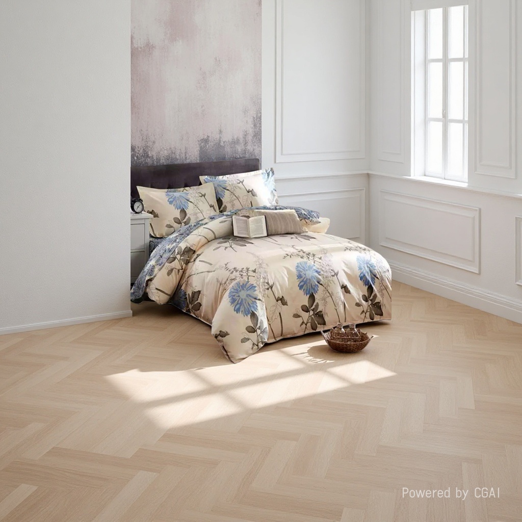Washed cotton four-piece set, all-cotton Japanese solid color simple 115627647 details Picture