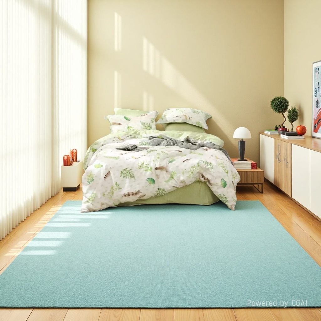 Green plant pattern pure cotton bedding four-piece set, quilt bedding set, home textile Application Scenario