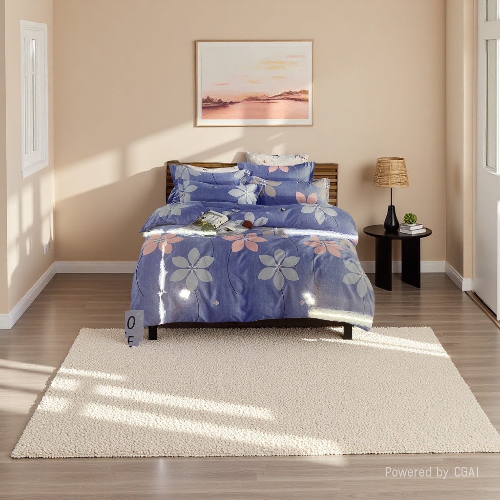 Pure cotton floral pattern bedding four-piece set, quilt bedding set, home textile Application Scenario