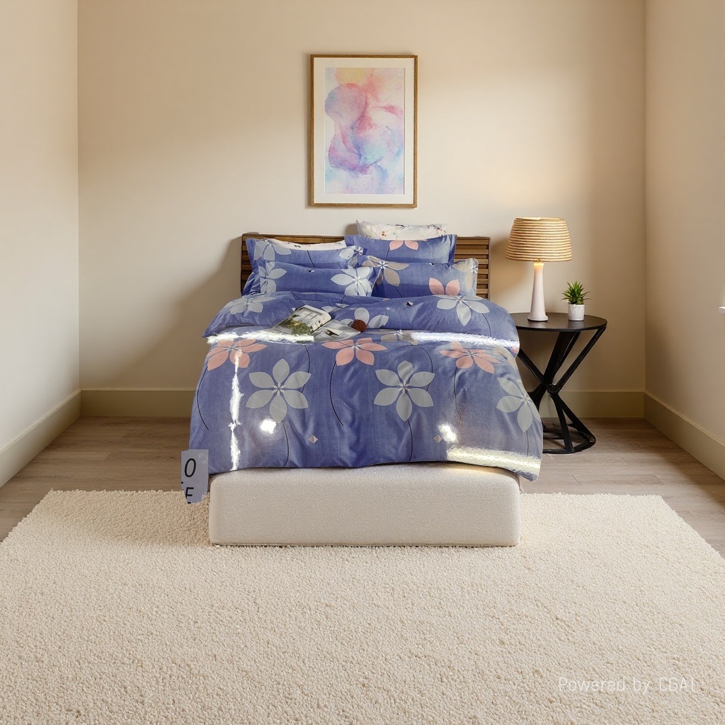 Pure cotton floral pattern bedding four-piece set, quilt bedding set, home textile details Picture