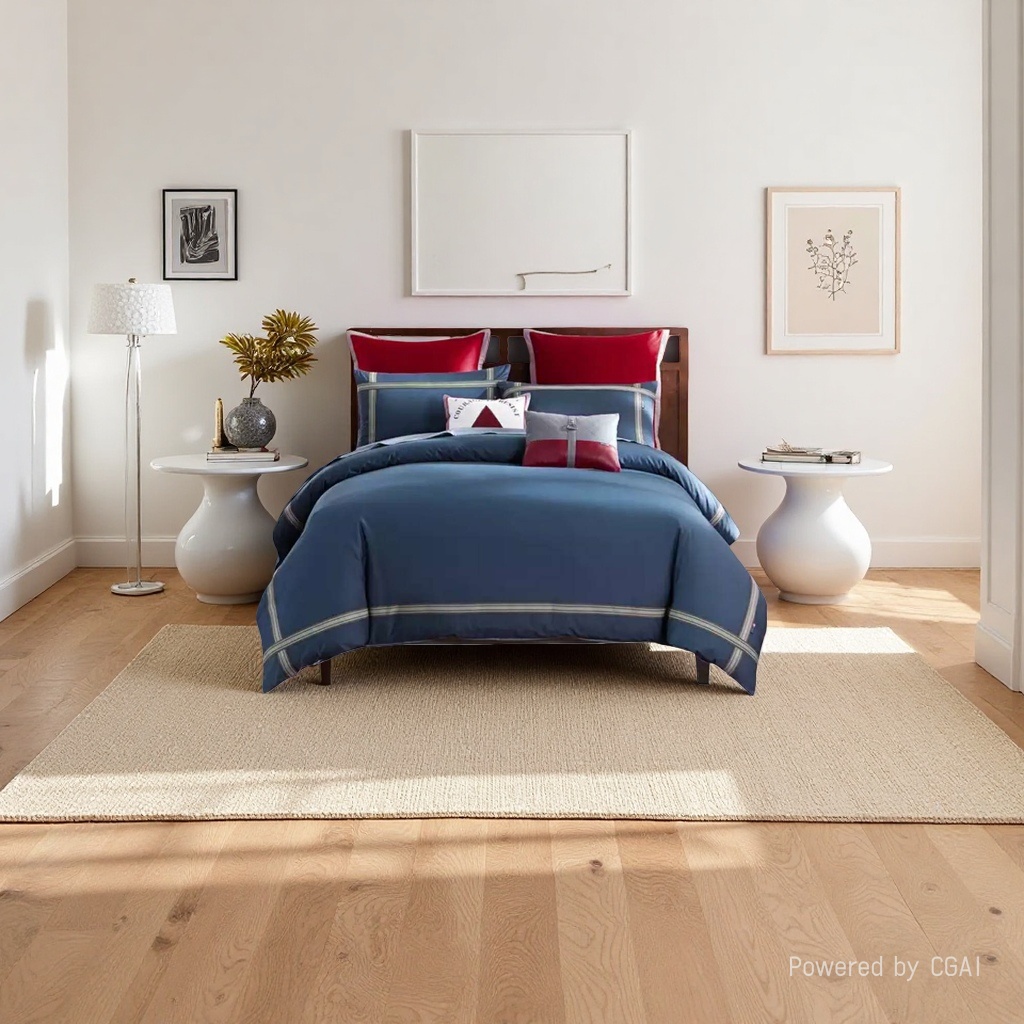 Wedding bedding set of four pieces 2026 new style pure cotton wedding home textile bedding furniture details Picture