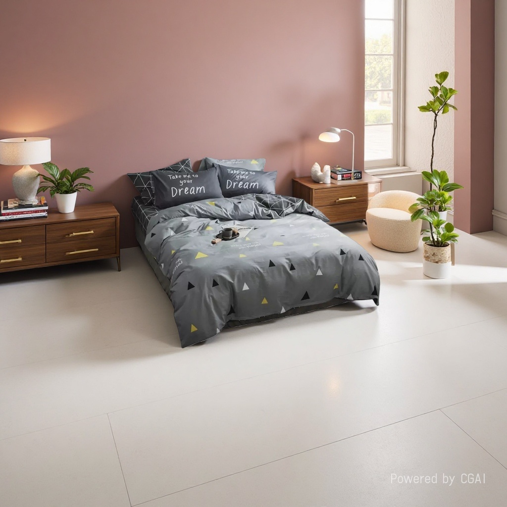 The wedding bedding set 2026 is a four-piece pure cotton wedding home textile furniture set Specification image