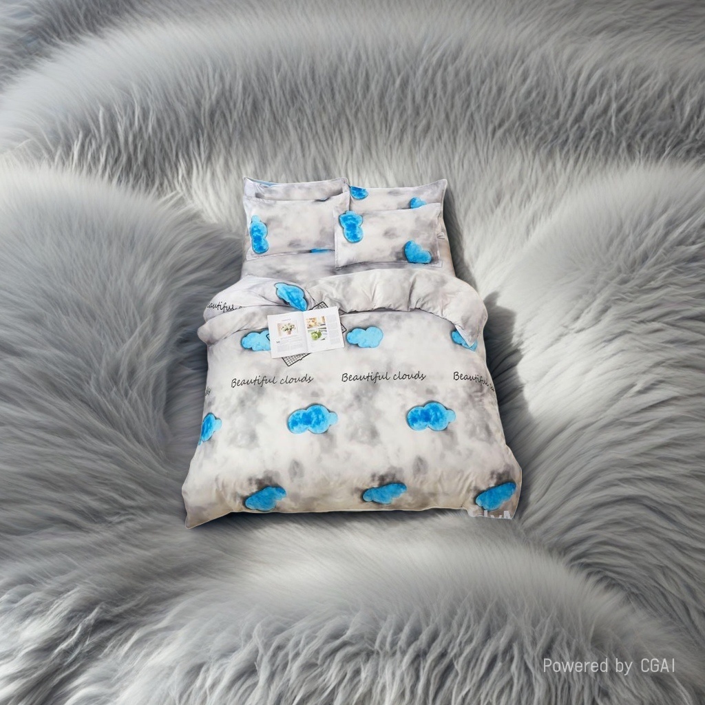 Pure cotton four-piece bedding and duvet cover set, 4-piece comfortable, breathable and soft 123413300 details Picture