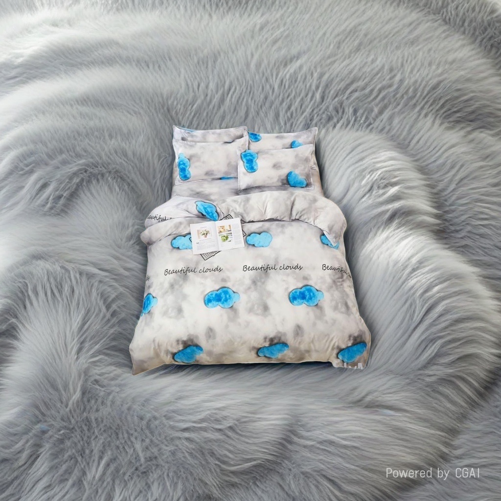 Pure cotton four-piece bedding and duvet cover set, 4-piece comfortable, breathable and soft 123413300 Specification image