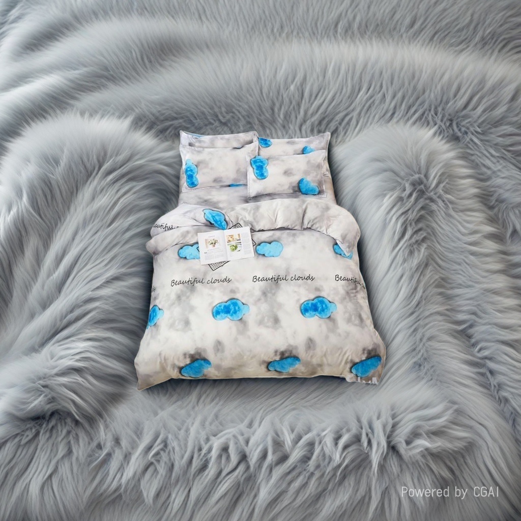 Conjunto de 4 piezas de algodón conjunto de cama conjunto de edredón conjunto de 4 piezas cómodo transpirable suave 123413300