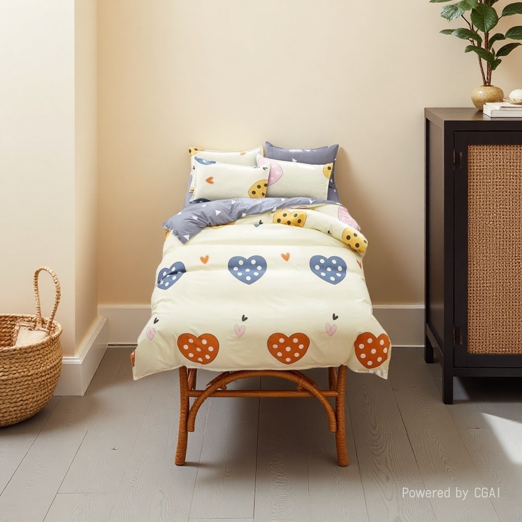 Pure cotton bedding four-piece home textile quilt set Application Scenario