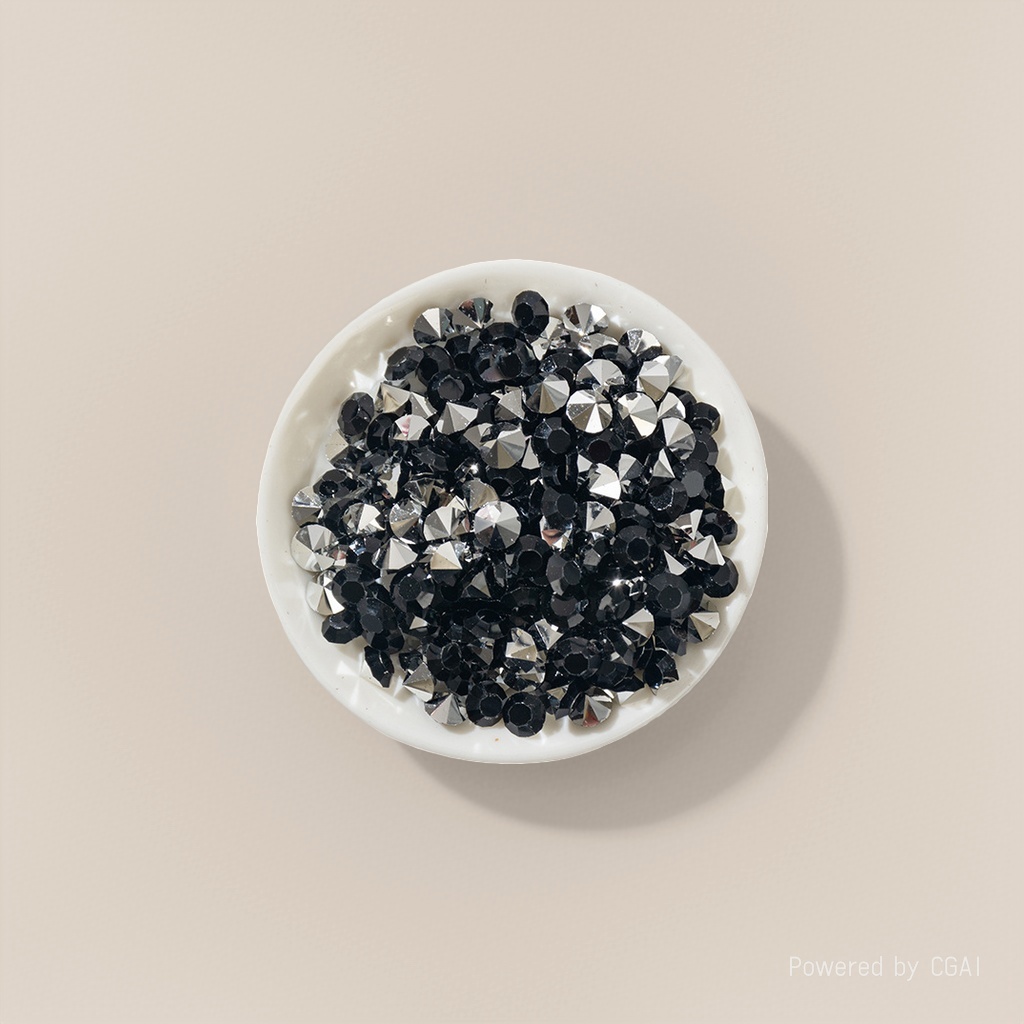 Epoxy pointed diamond silver base black Specification image