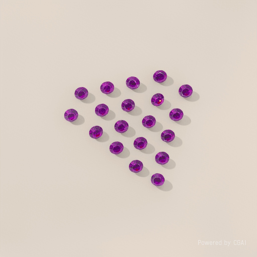 Epoxy pointed diamond silver base purple Specification image