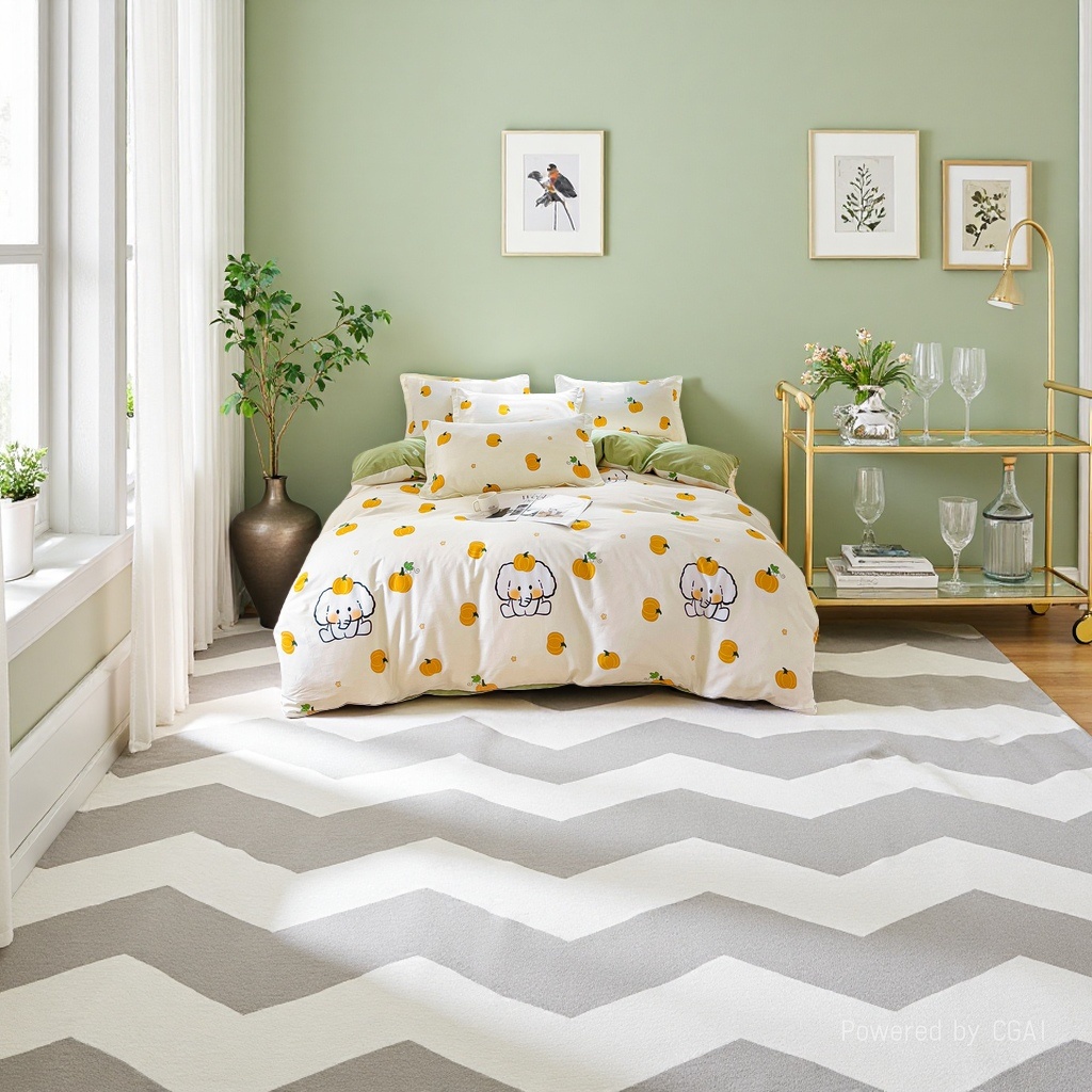 Wedding cartoon pumpkin pattern bedding four-piece set 2026 is a wedding home textile product