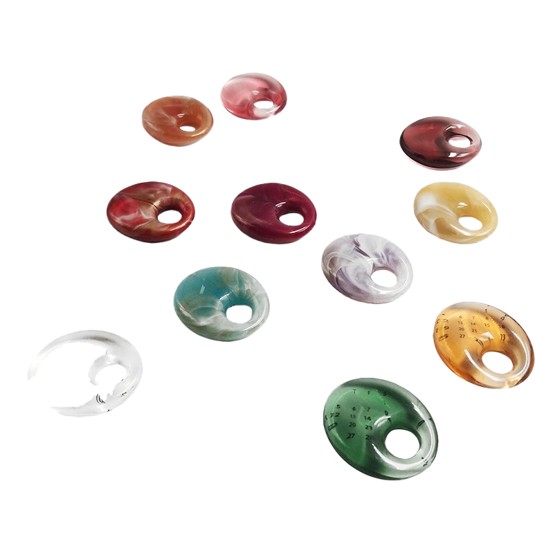 Wholesale of diy handcrafted earrings and jewelry materials for the new Japanese oval hollowed-out headwear accessories in autumn and winter Item Picture