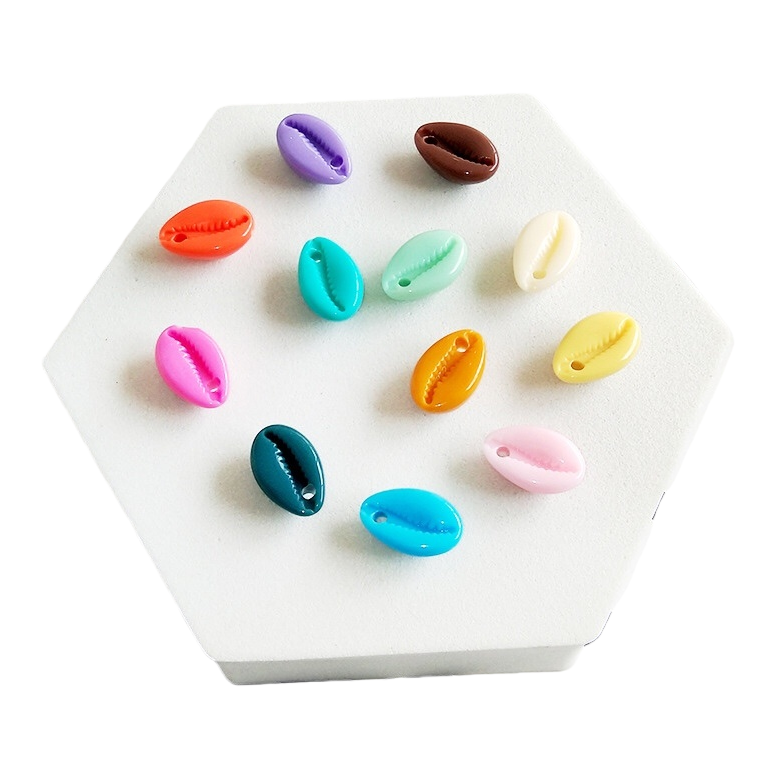Wholesale of 12x18mm macaron-colored DIY jewelry accessories, necklaces, bracelets, edge holes and hair clips Item Picture