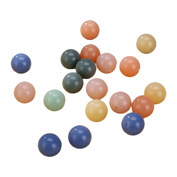Acrylic jelly series, round beads, hand-strung beads, loose beads, irregular-shaped ring face, chain buckle, clothing accessories Item Picture