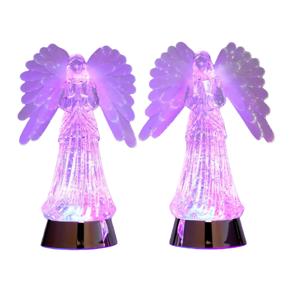 Seven-color luminous angel acrylic night light, small night light, Christmas festival decoration, table ornament, festival decoration Item Picture