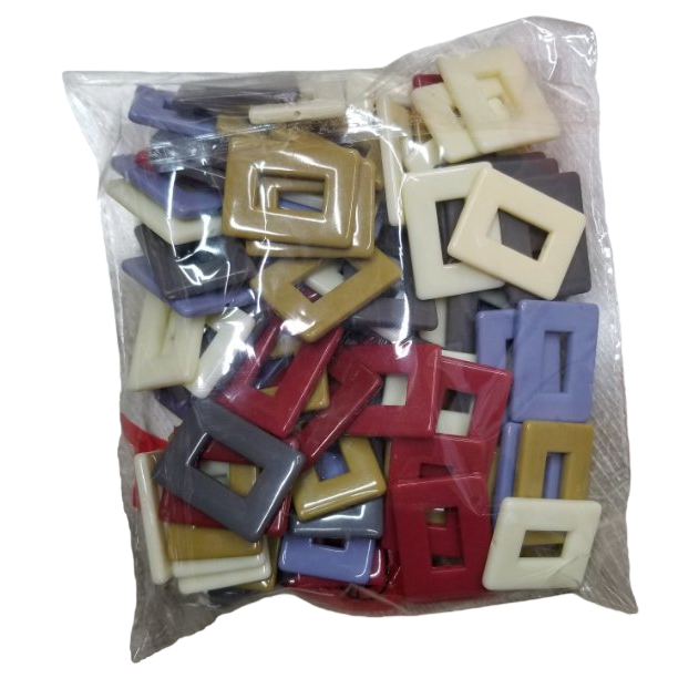 Southeast Asia's best-selling acrylic multi-color square jewelry accessories 095027127 Item Picture