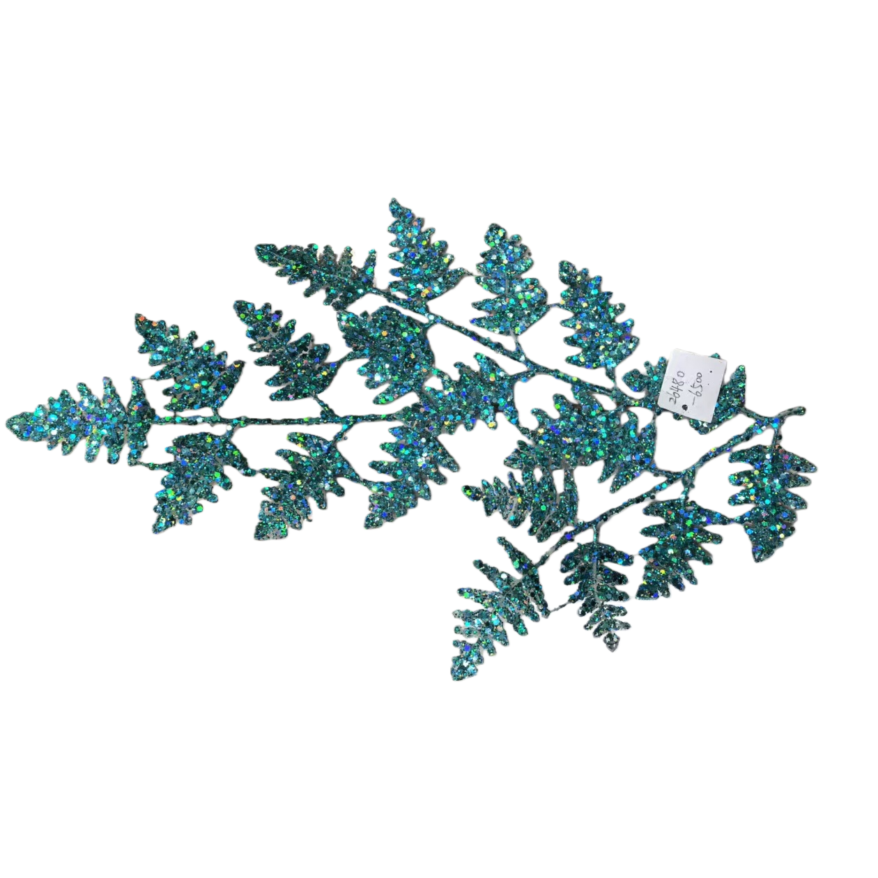 Simulated eucalyptus mistletoe blue sequined branches and leaves decorate the flower-stemmed green plant large-leaf artificial tree Item Picture