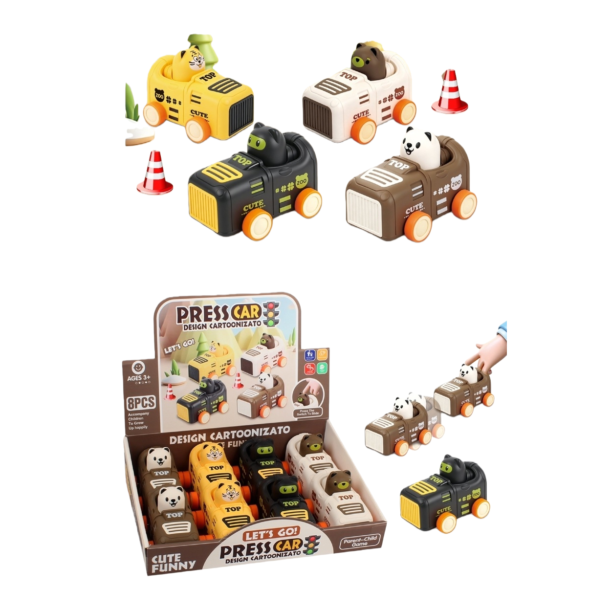 CAR Cartoon toy car set Lamborghini Gundam Train Building Blocks 1:8 Item Picture