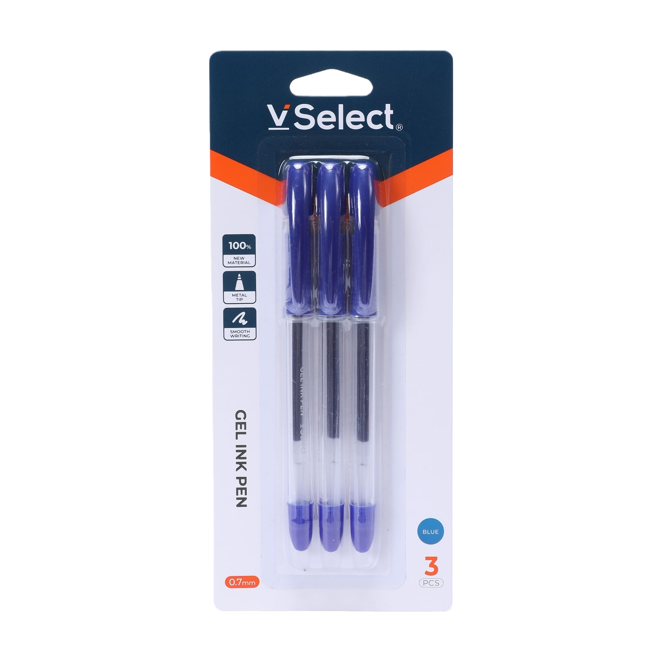 Blue 0.5mm gel pens, 3 pieces per bag, exclusively for export. Minimum order quantity: one box Item Picture