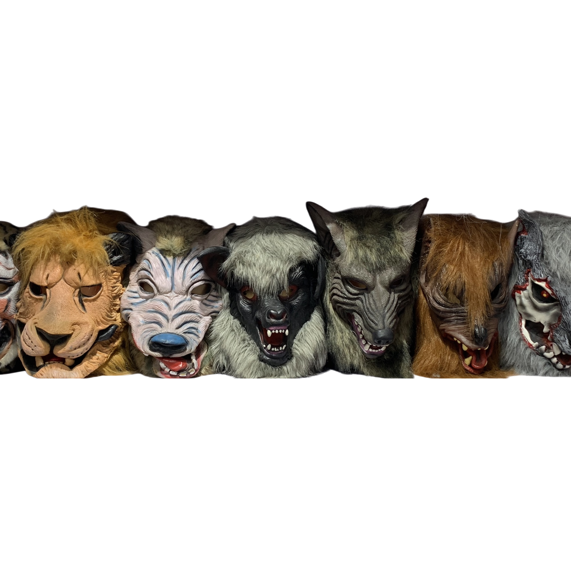 Animal Halloween pulp Peking Opera mask with green hair style