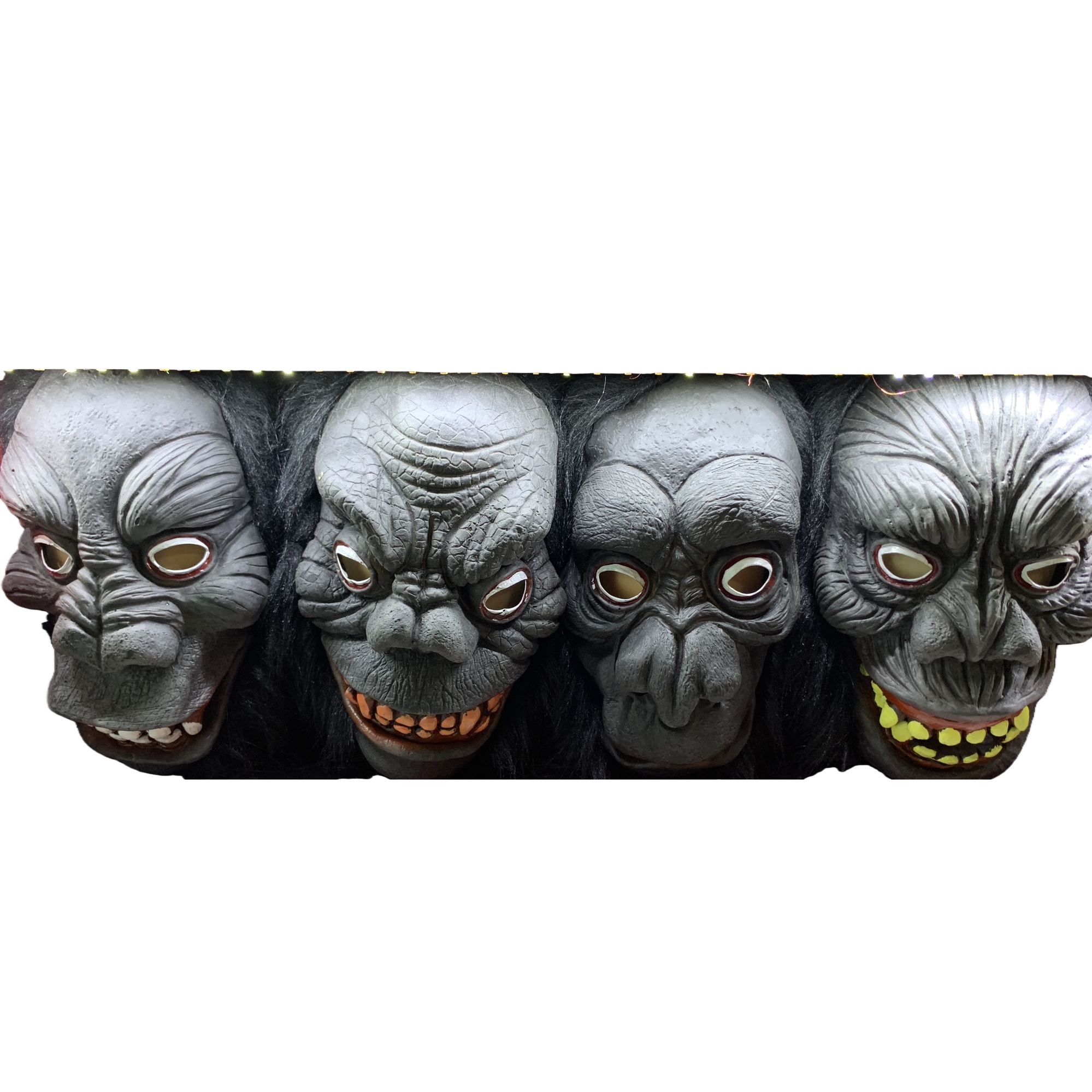Handmade Peking Opera masks made of pulp for Halloween scary green-haired party supplies