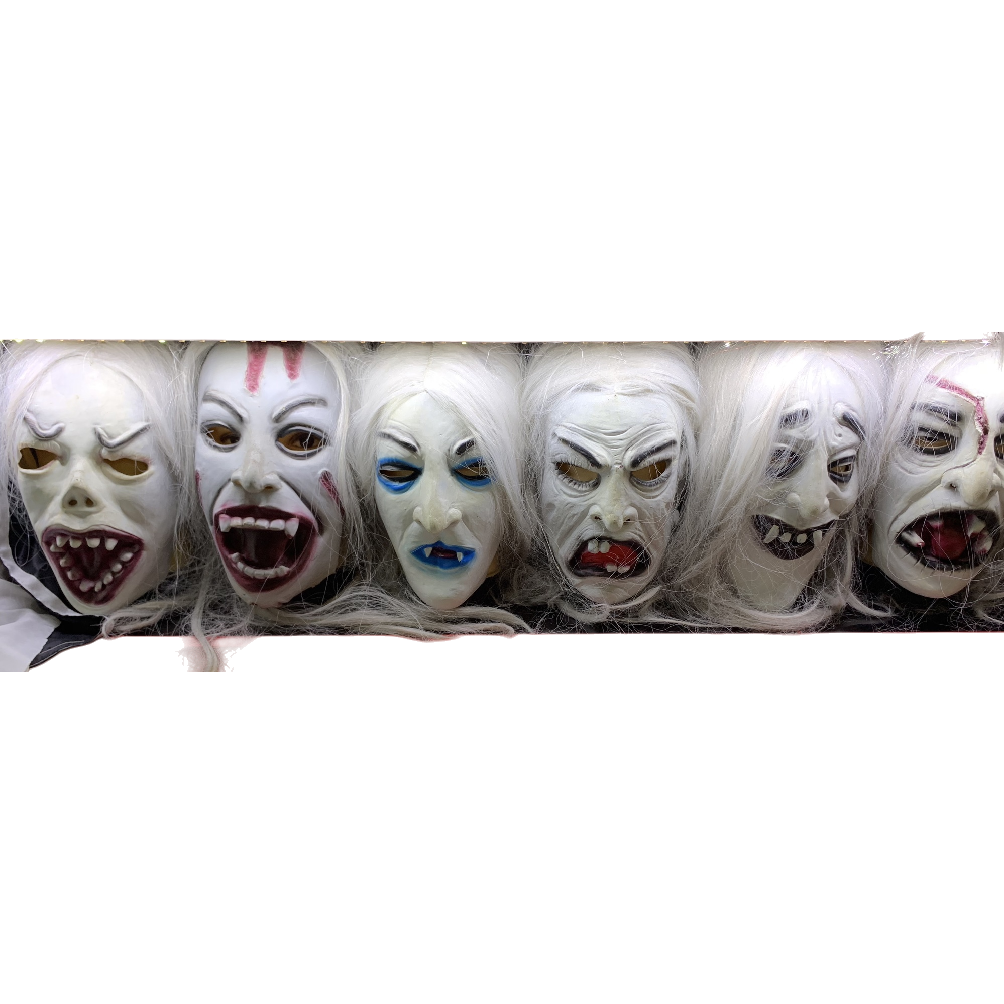 Handmade pulp Peking Opera masks for Halloween scary green-haired party looks