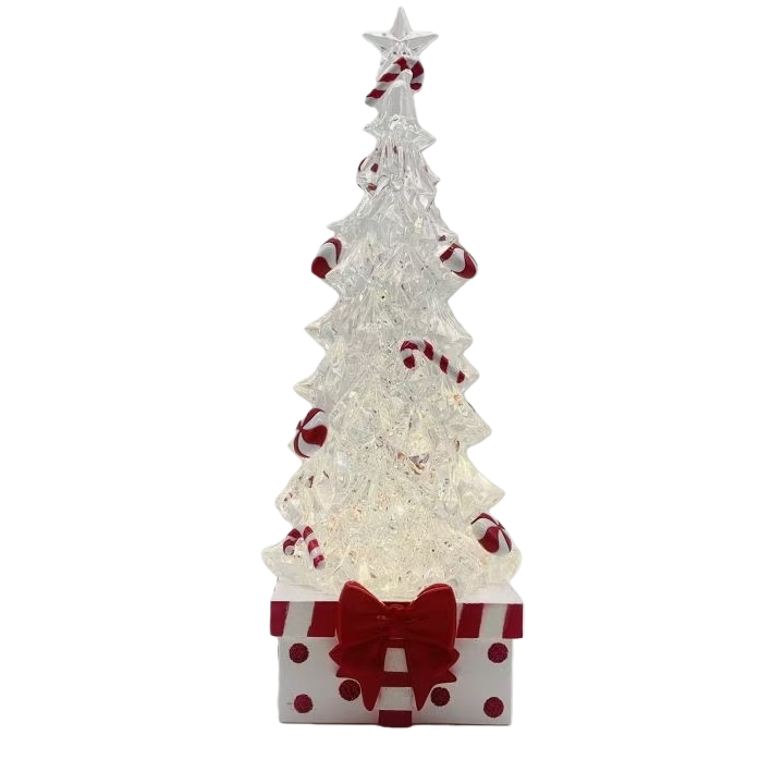 Transparente brillante árbol de navidad decoraciones navidad pequeña luz de la noche para la decoración Item Picture