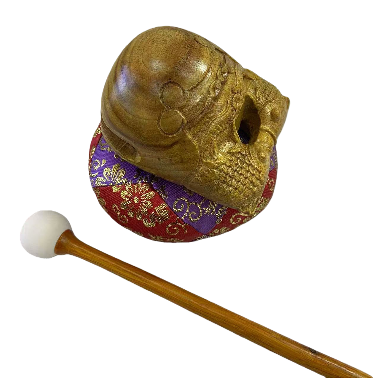 The instruments for worshipping Buddha and calming the mind are made of wood, fish, camphor, percussion, Buddhist implements, solid wood, and camphor wood Item Picture