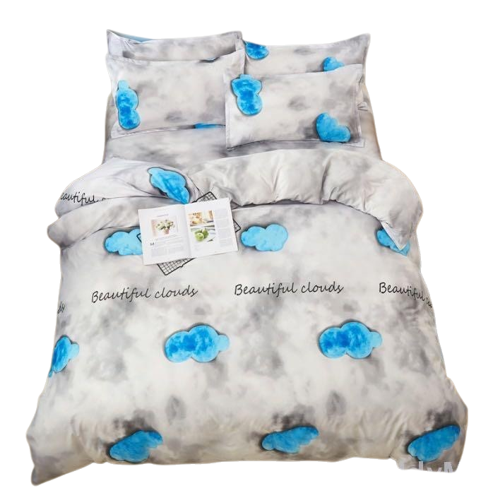 Pure cotton four-piece bedding and duvet cover set, 4-piece comfortable, breathable and soft 123413300 Item Picture