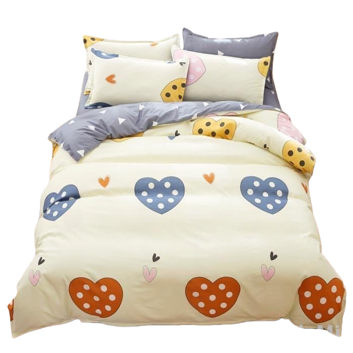 Color púrpura estampado floral ropa de cama de algodón kit edredón de cuatro piezas textil para el hogar 124144820 Item Picture