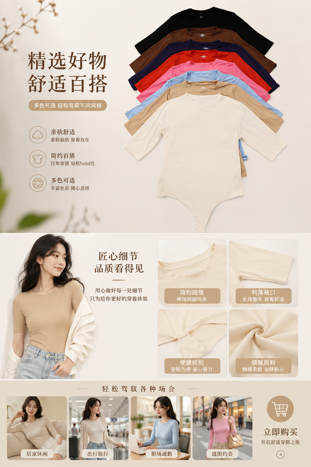 穆斯林彩色长袖沙滩罩衫连衣裙 休闲舒适连体衣主体服装详情1