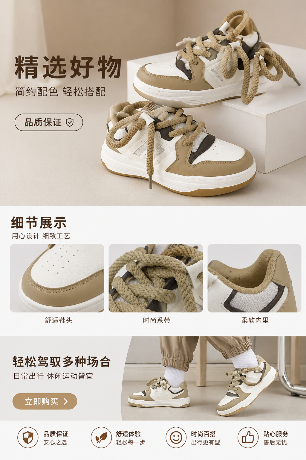 男女款透气舒适运动休闲鞋 轻量防滑Shoes详情1