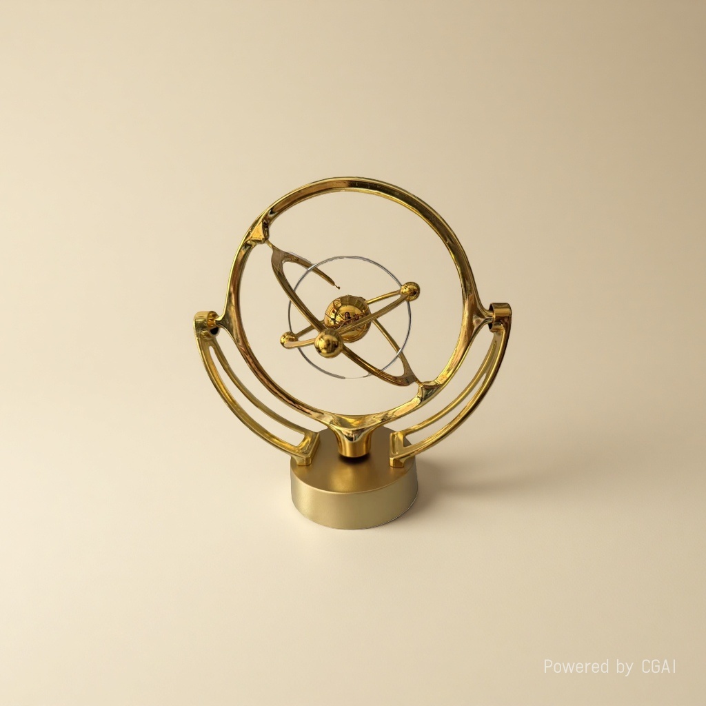 金色金属天文仪设计、礼品、装饰品小号永动仪金属工艺品 Specification image