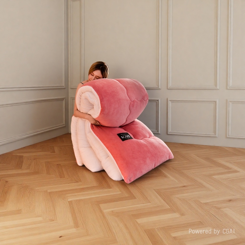 Pink coral fleece children's blanket, water and heat blanket, throw pillow and quilt, dual-purpose solid color fleece blanket details Picture