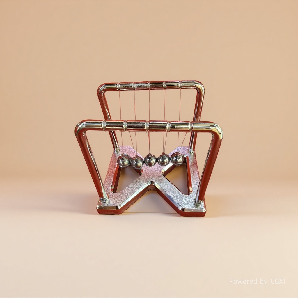 DIY Newton pendulum perpetual motion machine, iron tower toy, physical intelligence display piece details Picture