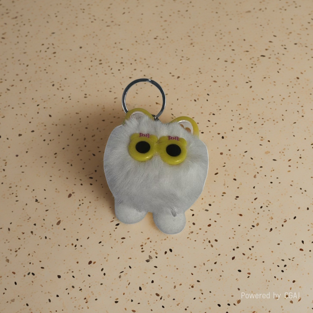 Cute plush cat-shaped plush toy keychain pendant details Picture