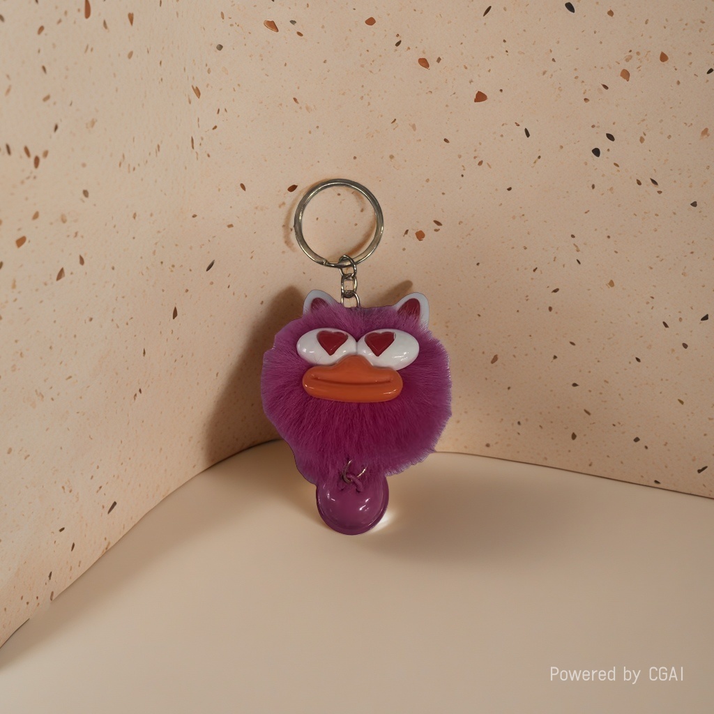 Plush toy keychain, short fleece pendant, portable car bag hanger