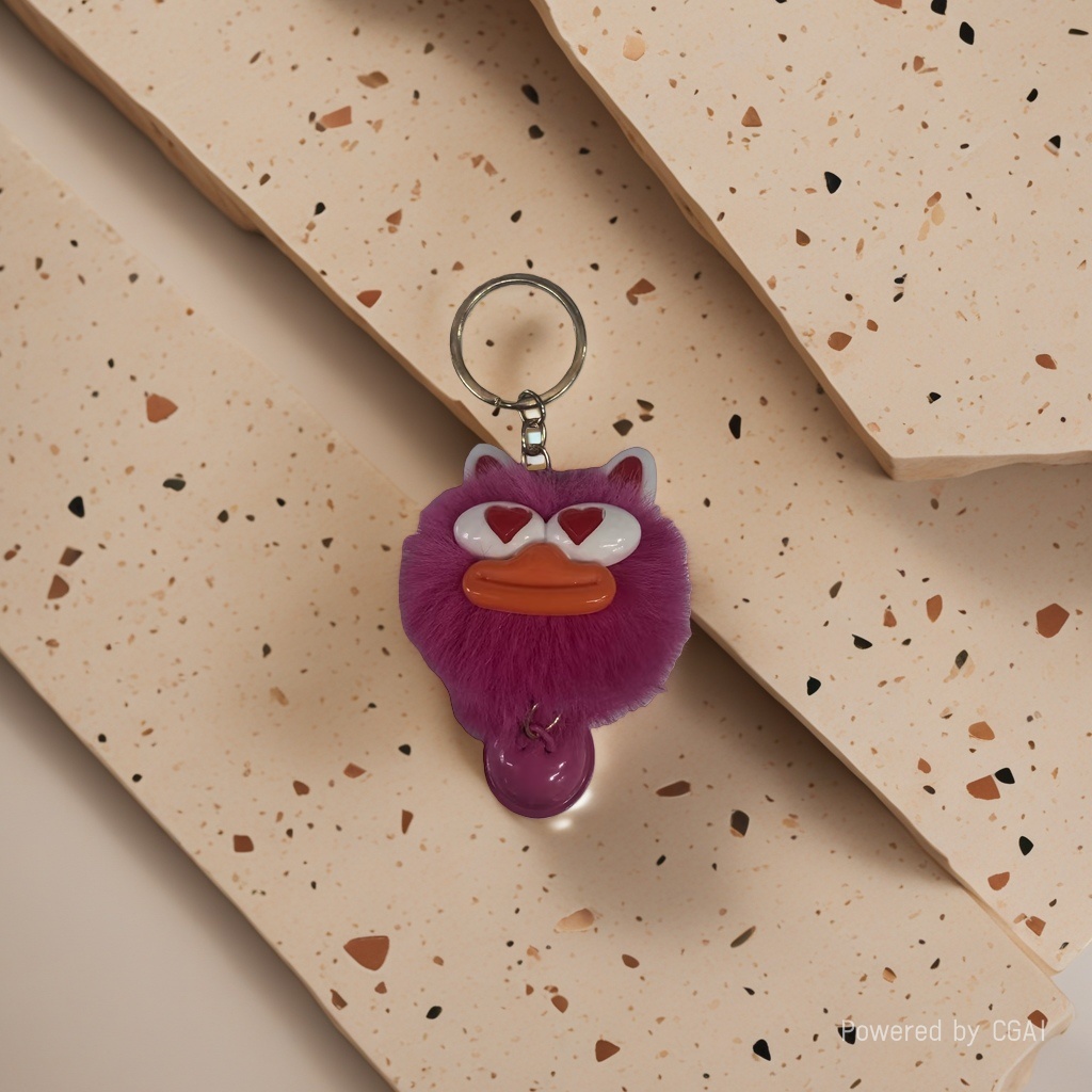 Plush toy keychain, short fleece pendant, portable car bag hanger Specification image