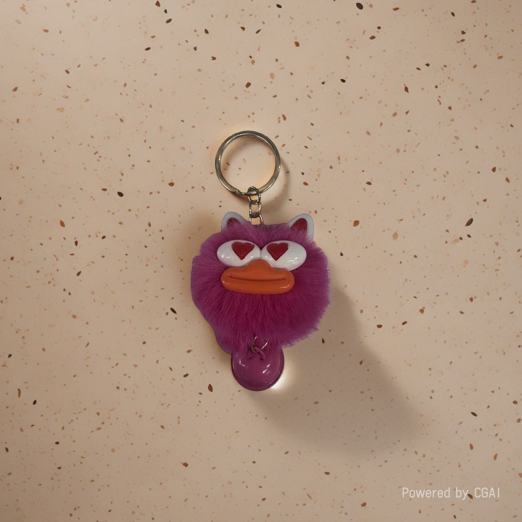 Plush toy keychain, short fleece pendant, portable car bag hanger Application Scenario