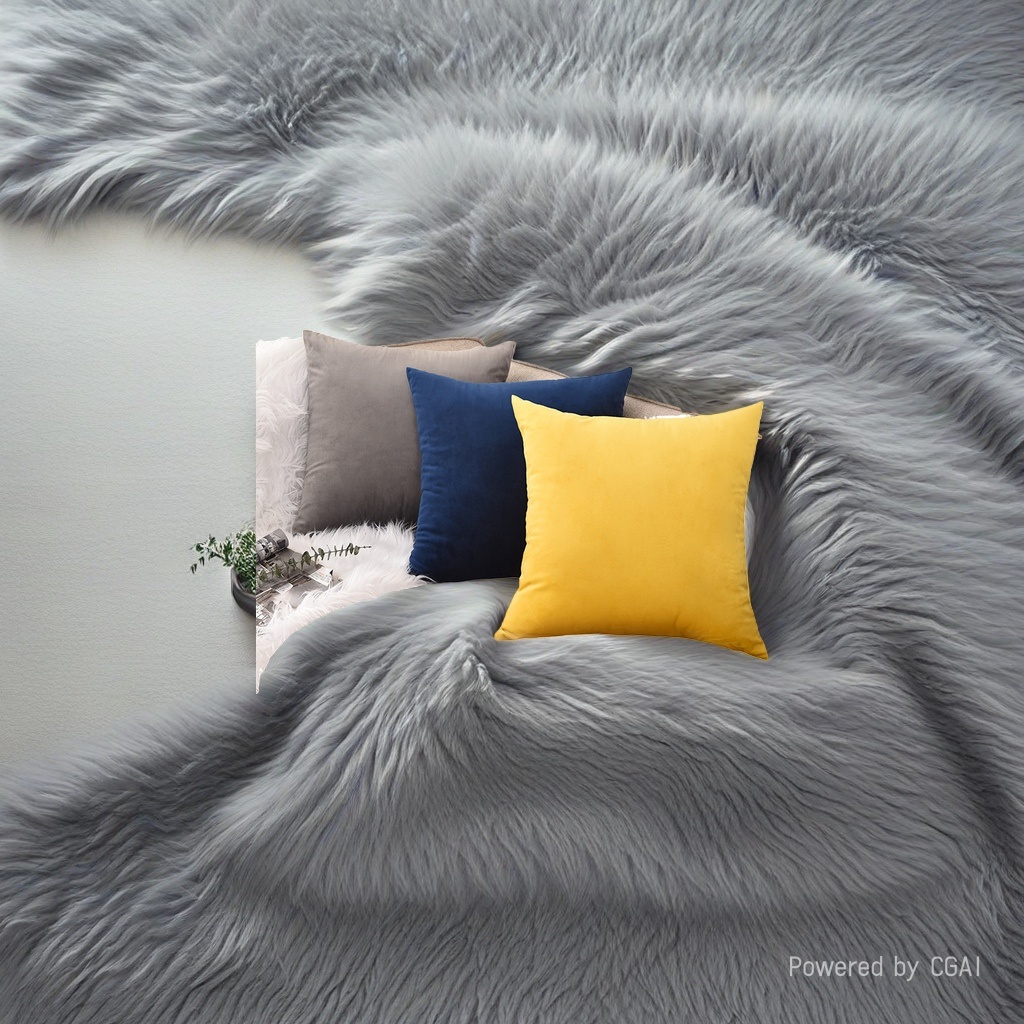 Solid-color cartoon irregular-shaped throw pillow, cushion and quilt dual-purpose decorative item