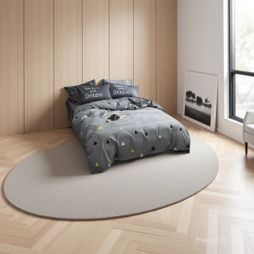 هندسية رمادية، لا غزل، خزانة من ثلاثة أبواب Specification image